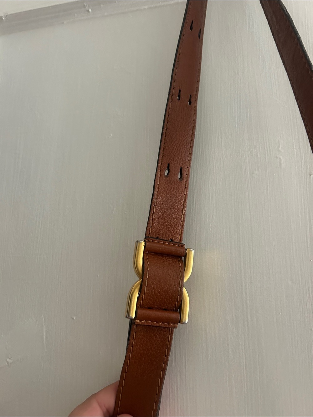 Chloé Tan Leather Marcie Saddle Crossbody Bag - Picture 7 of 14